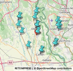 Mappa Via Giacomo Matteotti, 28043 Bellinzago Novarese NO, Italia (6.9475)