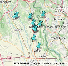 Mappa Via Giacomo Matteotti, 28043 Bellinzago Novarese NO, Italia (5.25154)