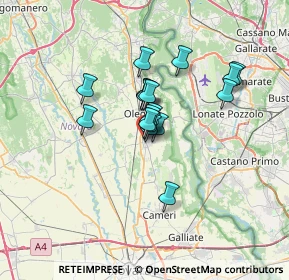 Mappa Via Giacomo Matteotti, 28043 Bellinzago Novarese NO, Italia (4.48889)