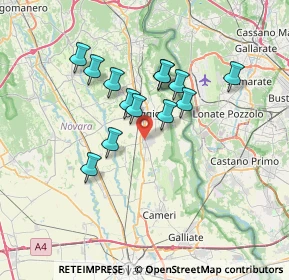 Mappa Via Giacomo Matteotti, 28043 Bellinzago Novarese NO, Italia (5.73077)