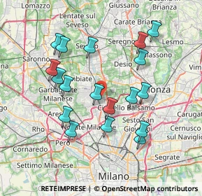 Mappa , 20037 Paderno Dugnano MI, Italia (7.21333)
