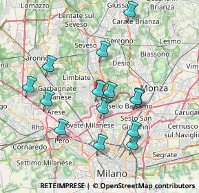 Mappa , 20037 Paderno Dugnano MI, Italia (7.28357)