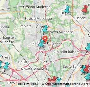 Mappa , 20037 Paderno Dugnano MI, Italia (7.68333)