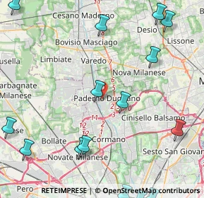 Mappa , 20037 Paderno Dugnano MI, Italia (7.0215)