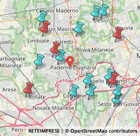 Mappa , 20037 Paderno Dugnano MI, Italia (4.55444)