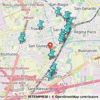 Mappa Via Francesco Domenico Guerrazzi, 20900 Monza MB, Italia (0.9845)