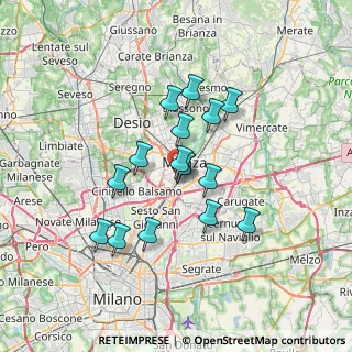 Mappa Via Francesco Domenico Guerrazzi, 20900 Monza MB, Italia (5.49375)