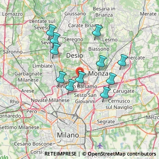 Mappa Via Giuseppe Giacosa, 20835 Muggiò MB, Italia (6.68545)
