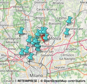 Mappa Via Giuseppe Giacosa, 20835 Muggiò MB, Italia (5.60067)