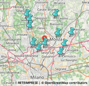 Mappa Via Giuseppe Giacosa, 20835 Muggiò MB, Italia (6.68545)