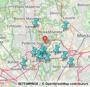 Mappa Via Antonio Vivaldi, 20037 Paderno Dugnano MI, Italia (3.59917)