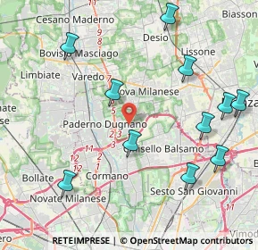 Mappa Via Antonio Vivaldi, 20037 Paderno Dugnano MI, Italia (4.76636)