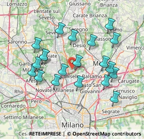 Mappa Via Antonio Vivaldi, 20037 Paderno Dugnano MI, Italia (7.203)
