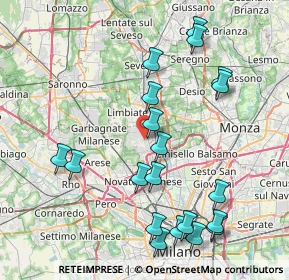Mappa Via Gran Sasso, 20037 Paderno Dugnano MI, Italia (9.002)
