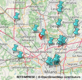 Mappa Via Gran Sasso, 20037 Paderno Dugnano MI, Italia (9.364)