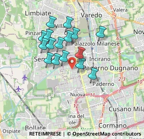 Mappa Via Gran Sasso, 20037 Paderno Dugnano MI, Italia (1.42875)