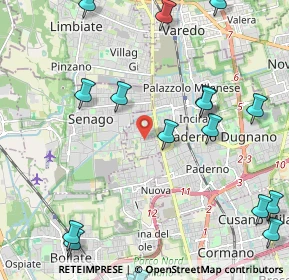 Mappa Via Gran Sasso, 20037 Paderno Dugnano MI, Italia (3.01944)