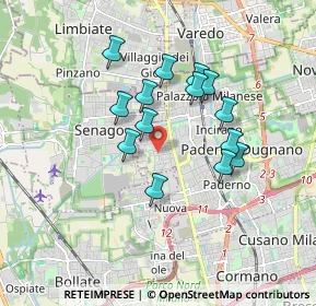 Mappa Via Gran Sasso, 20037 Paderno Dugnano MI, Italia (1.45643)