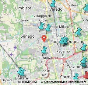 Mappa Via Gran Sasso, 20037 Paderno Dugnano MI, Italia (3.05167)