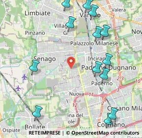 Mappa Via Gran Sasso, 20037 Paderno Dugnano MI, Italia (2.56923)