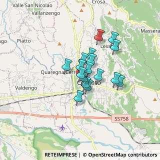Mappa Via Barazze, 13836 Cossato BI, Italia (1.09824)