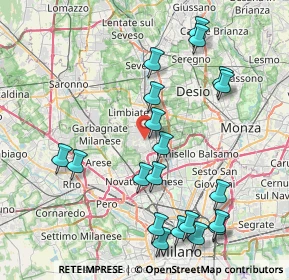 Mappa Via Monte Cimone, 20037 Paderno Dugnano MI, Italia (9.0435)