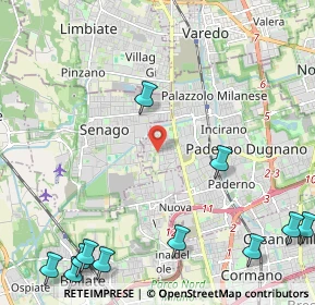 Mappa Via Monte Cimone, 20037 Paderno Dugnano MI, Italia (3.47286)