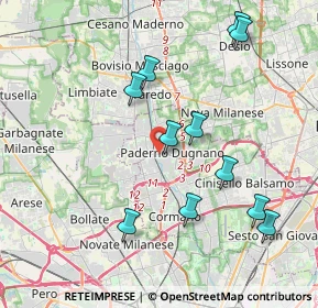 Mappa Via Asiago, 20037 Paderno Dugnano MI, Italia (4.07)