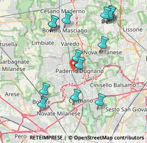 Mappa Via Asiago, 20037 Paderno Dugnano MI, Italia (4.39429)
