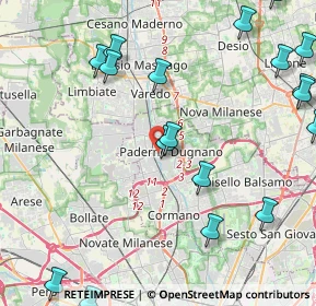 Mappa Via Asiago, 20037 Paderno Dugnano MI, Italia (6.012)