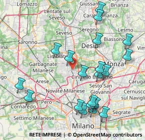 Mappa Via Asiago, 20037 Paderno Dugnano MI, Italia (8.9555)