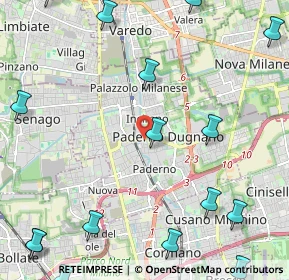 Mappa Via Asiago, 20037 Paderno Dugnano MI, Italia (3.34765)