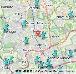 Mappa Via Asiago, 20037 Paderno Dugnano MI, Italia (3.407)