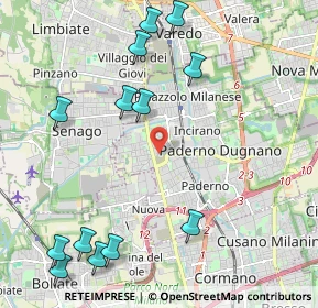 Mappa Via Montebello, 20037 Paderno Dugnano MI, Italia (2.64846)