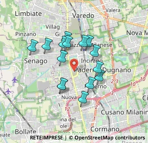 Mappa Via Montebello, 20037 Paderno Dugnano MI, Italia (1.384)