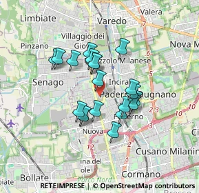 Mappa Via Montebello, 20037 Paderno Dugnano MI, Italia (1.32)