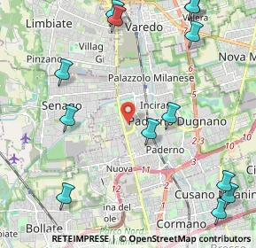 Mappa Via Montebello, 20037 Paderno Dugnano MI, Italia (2.85231)