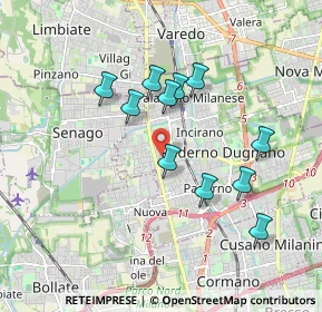 Mappa Via Montebello, 20037 Paderno Dugnano MI, Italia (1.62091)