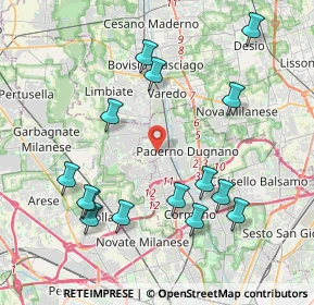 Mappa Via Montebello, 20037 Paderno Dugnano MI, Italia (4.37867)
