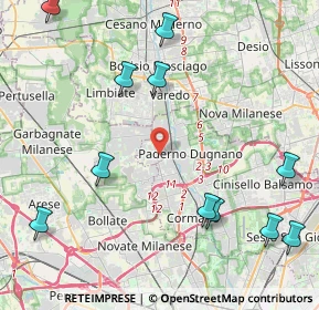 Mappa Via Montebello, 20037 Paderno Dugnano MI, Italia (5.44636)