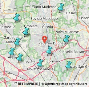 Mappa Via Montebello, 20037 Paderno Dugnano MI, Italia (4.83545)