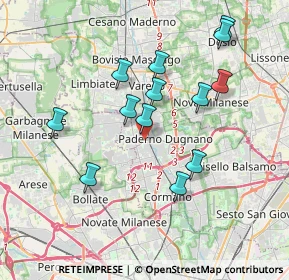 Mappa Via Leonardo Da Vinci, 20037 Paderno Dugnano MI, Italia (3.52308)