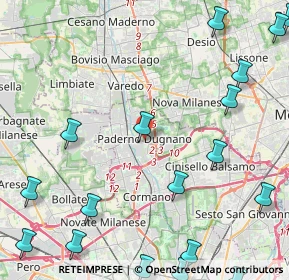 Mappa Viale della Repubblica, 20037 Arese MI, Italia (6.7375)