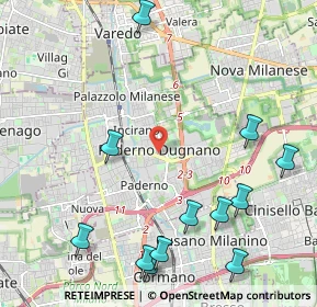 Mappa 20037 Arese MI, Italia (2.6975)