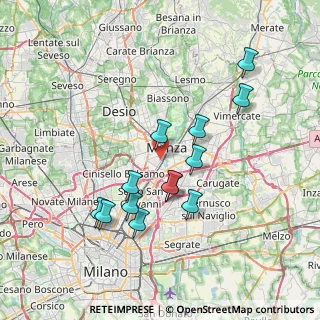 Mappa Via Francesco Guerrazzi, 20900 Monza MB, Italia (6.86692)
