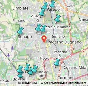 Mappa Via Monte Santo, 20037 Paderno Dugnano MI, Italia (2.55154)