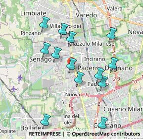 Mappa Via Monte Santo, 20037 Paderno Dugnano MI, Italia (1.91692)