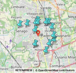 Mappa Via Cesare Lombroso, 20037 Paderno Dugnano MI, Italia (1.386)