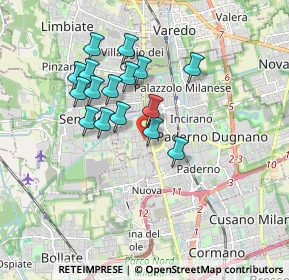 Mappa Via Monte Santo, 20037 Paderno Dugnano MI, Italia (1.51313)