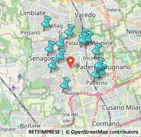 Mappa Via Cesare Lombroso, 20037 Paderno Dugnano MI, Italia (1.43571)